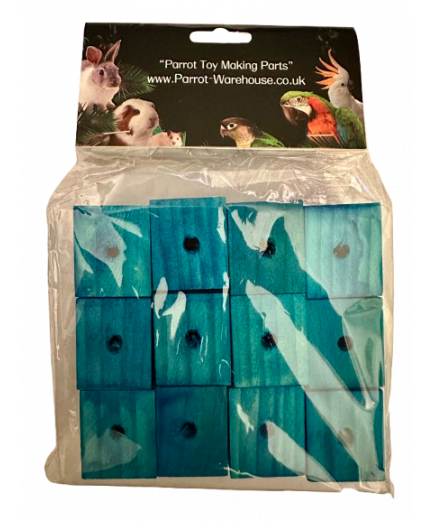 Parrot-Supplies Groovy Blue Blocks Large - Parrot Toy Making Parts - Pack Of 12 Parrot-Supplies Groovy Blue Blocks Large - Parrot Toy Making Parts - Pack Of 12